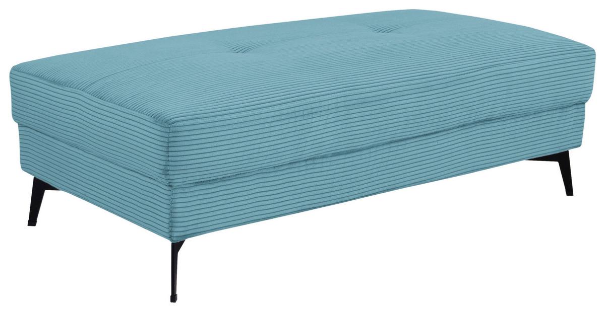 Hocker Zero Blau B: 140 cm - Blau/Schwarz, Trend, Textil (140/46/80cm)
