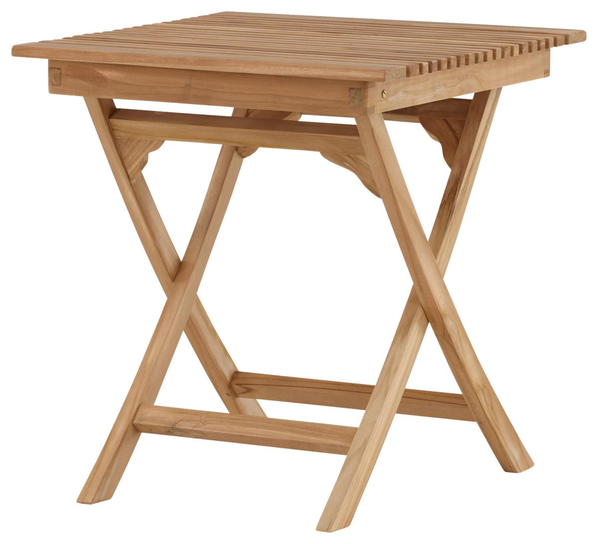 Gartentisch Klappbar Ghana Teakholz L 70 Cm - Teakfarben, KONVENTIONELL, Holz (70/70/75cm) - Gardenson