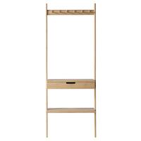 Garderobenpaneel Noble Wandständer - Naturfarben, Design, Holz (70/180/35cm) - MID.YOU