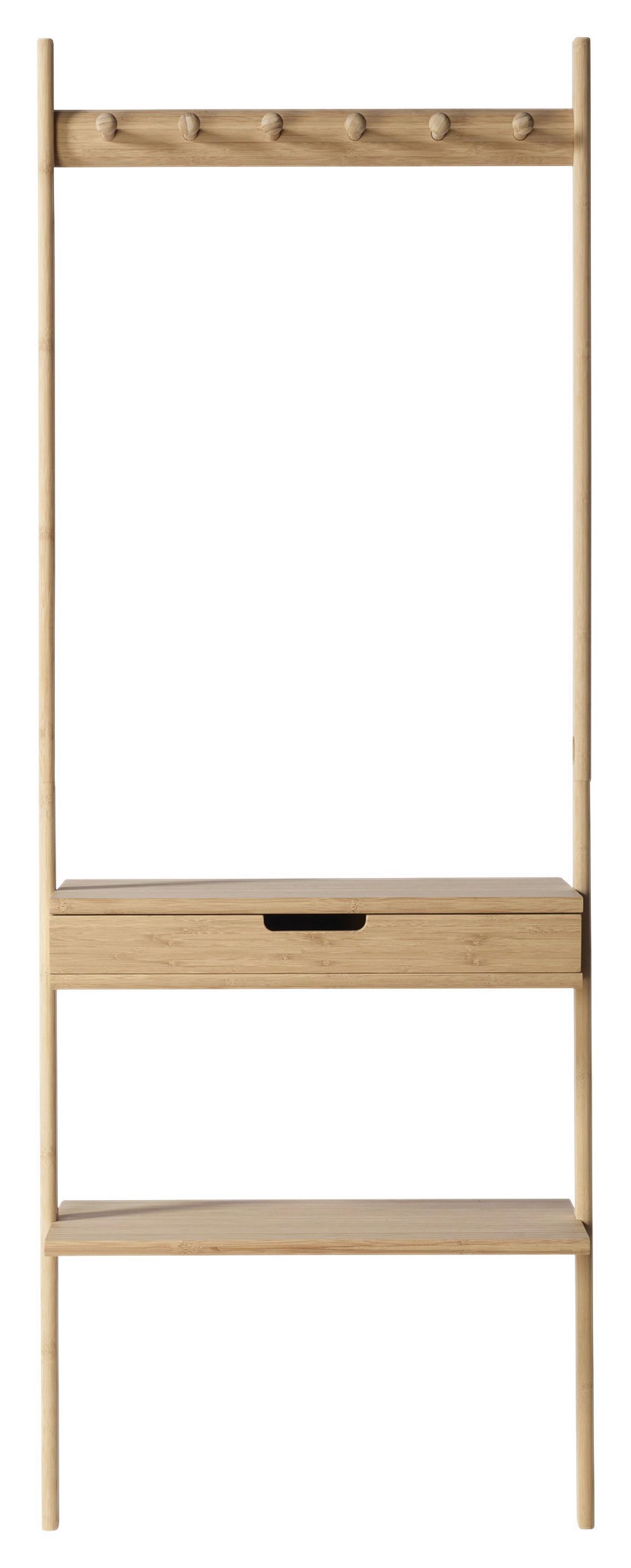 Garderobenpaneel Noble Wandständer - Naturfarben, Design, Holz (70/180/35cm) - MID.YOU