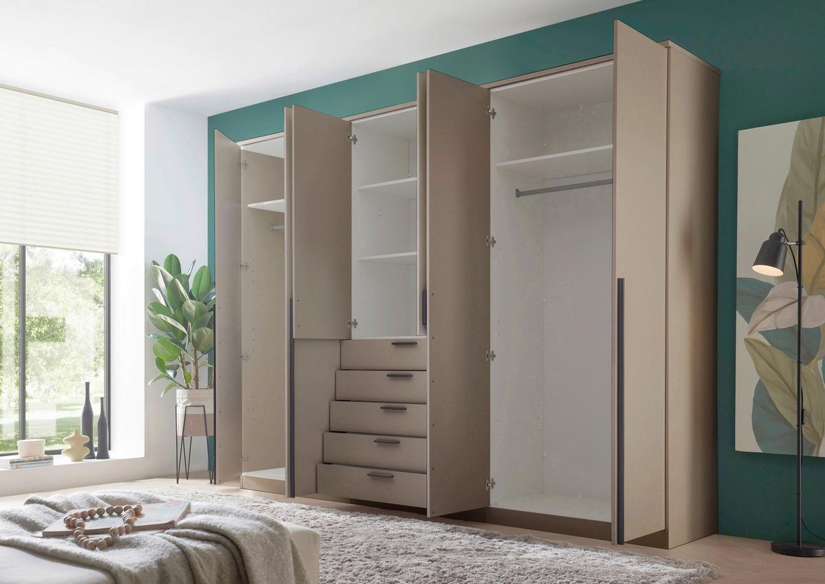 Kleiderschrank Arnis Kaschmir Dekor, Grau, B: 270cm - Kaschmir, KONVENTIONELL, Holzwerkstoff (270/210/52cm) - James Wood
