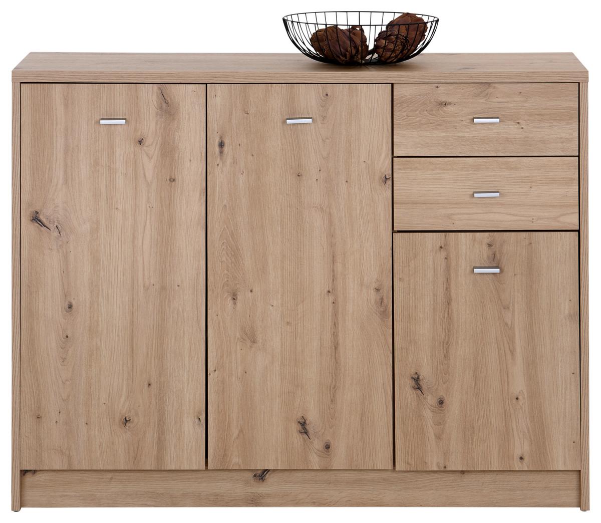KOMODA 4-YOU NEW YUK05 - dub artisan, Moderní, kompozitní dřevo (109,1/85,4/34,6cm)