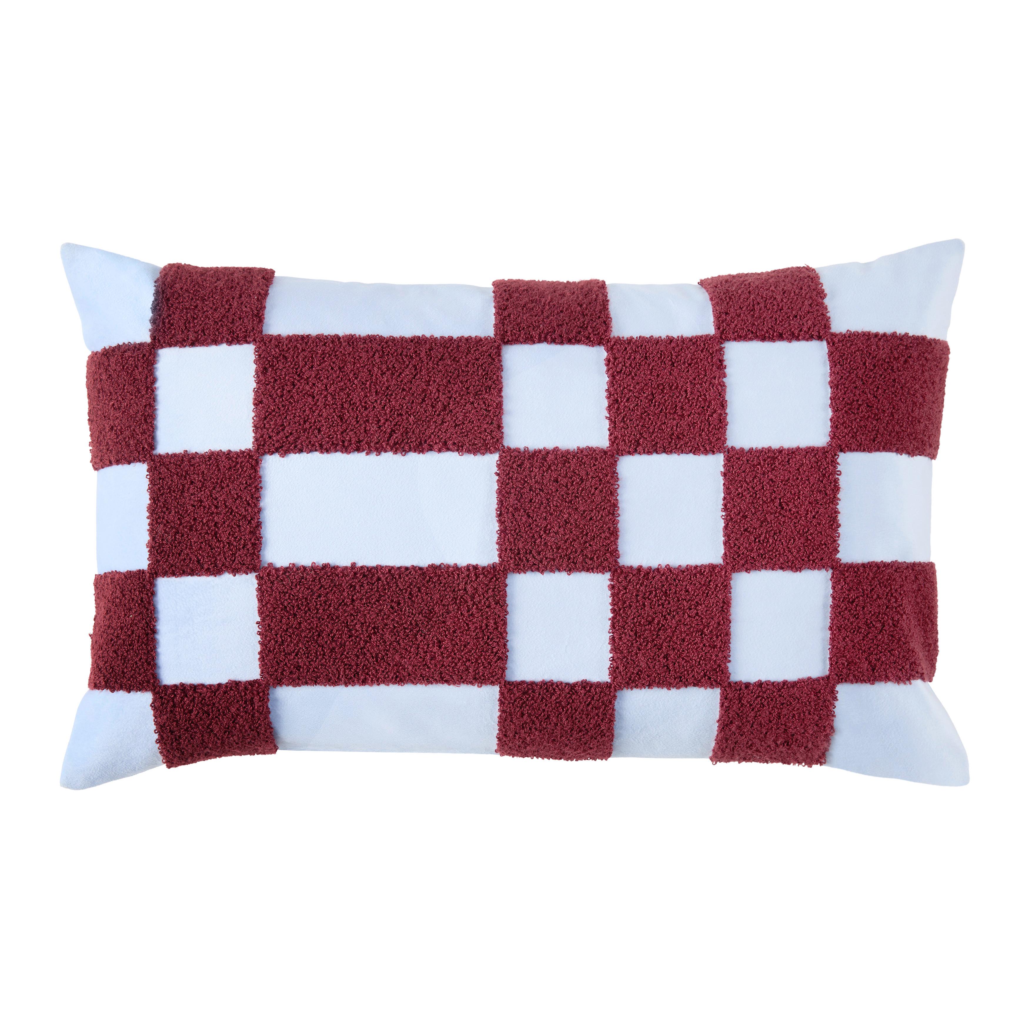 DEKORAČNÝ VANKÚŠ ERIK - modrá/bordová, textil (30/50cm) - Mömax