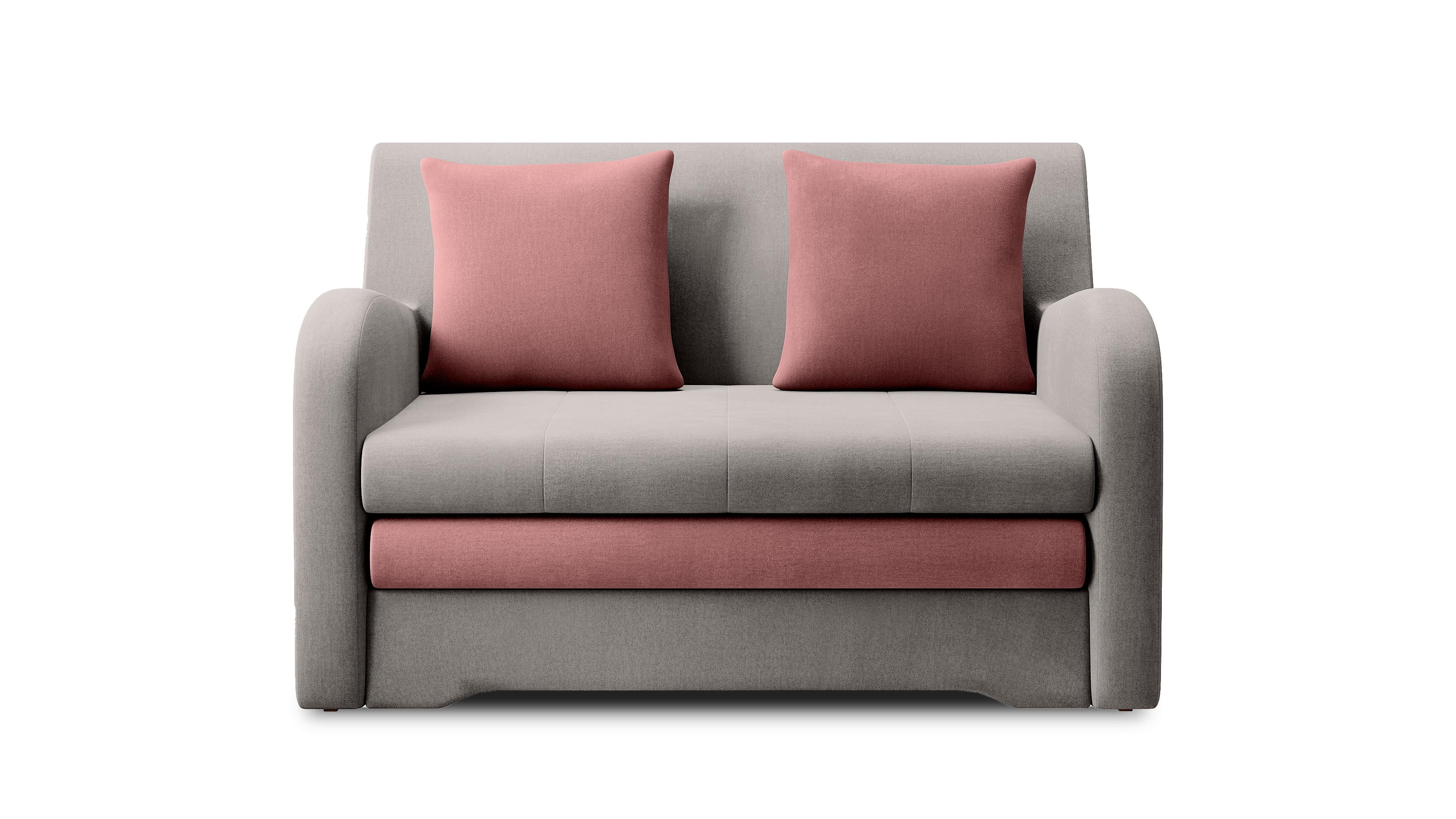 Schlafsofa Ario Grau, Rosa, B: 244 cm - Hellgrau/Schwarz, Design, Textil (244/97/97cm) - MID.YOU