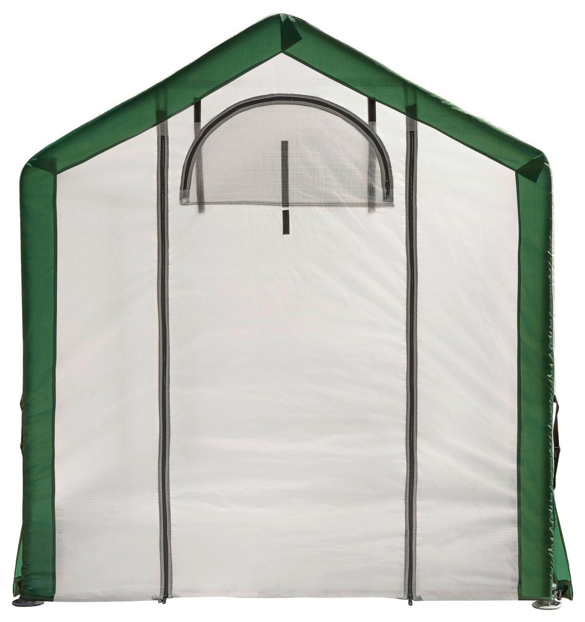 Gewächshaus Foliengewächshaus - Weiß/Grün, Basics, Kunststoff (180/200/240cm)
