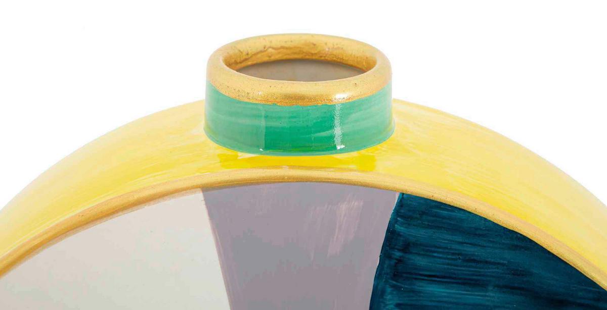 Vase Pot Piccassy Color Round Multicolor B: 28 cm - Multicolor, Basics, Keramik (28/33/9cm)