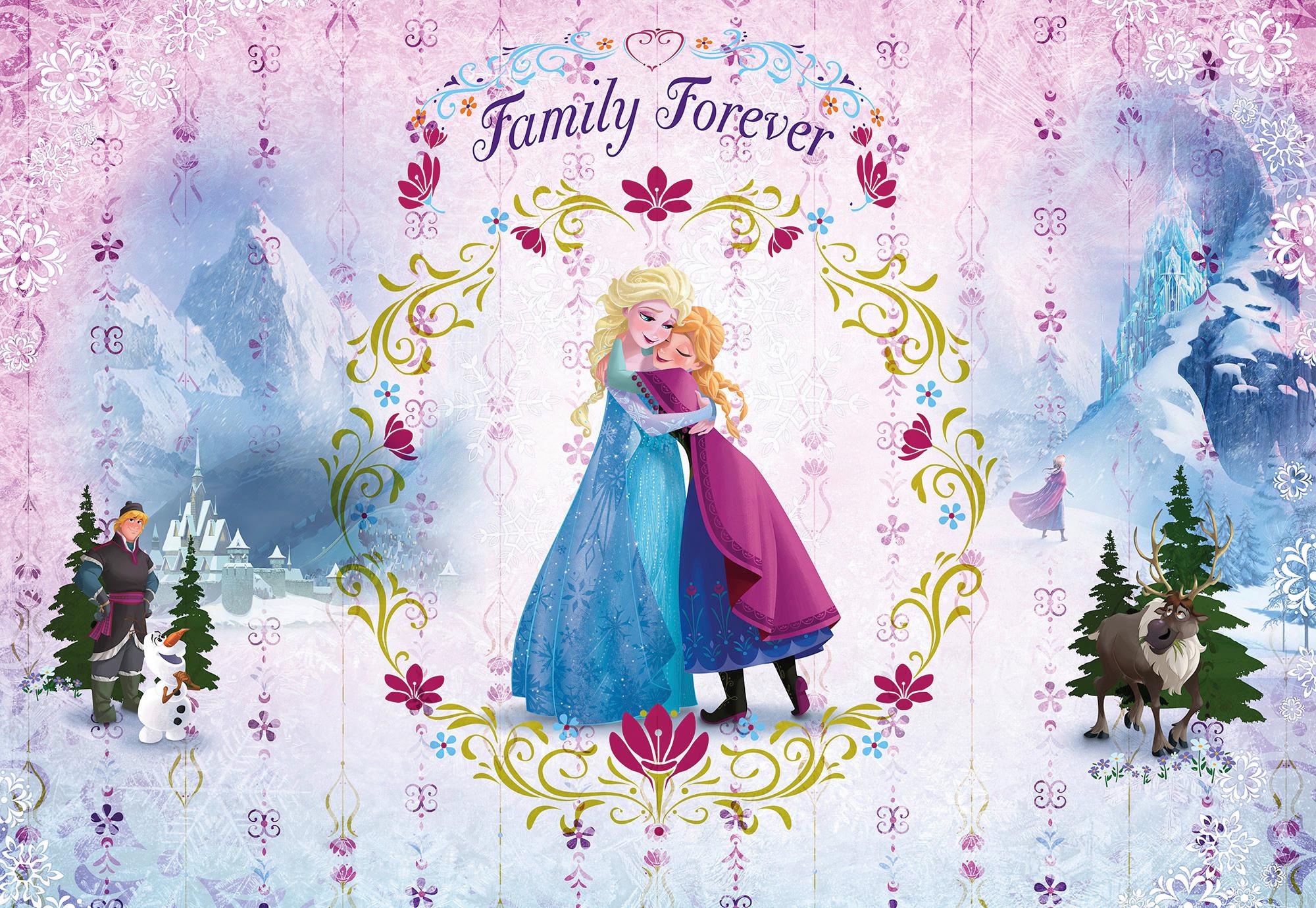 Vliestapete Frozen Family Forever - Multicolor, Basics (400/260cm) - Komar