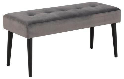 Lavica na sedenie GLORY šedá - čierna/tmavosivá, Design, kov/textil (95/45/38cm) - Livetastic