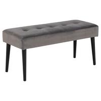 Lavica na sedenie GLORY šedá - čierna/tmavosivá, Design, kov/textil (95/45/38cm) - Livetastic