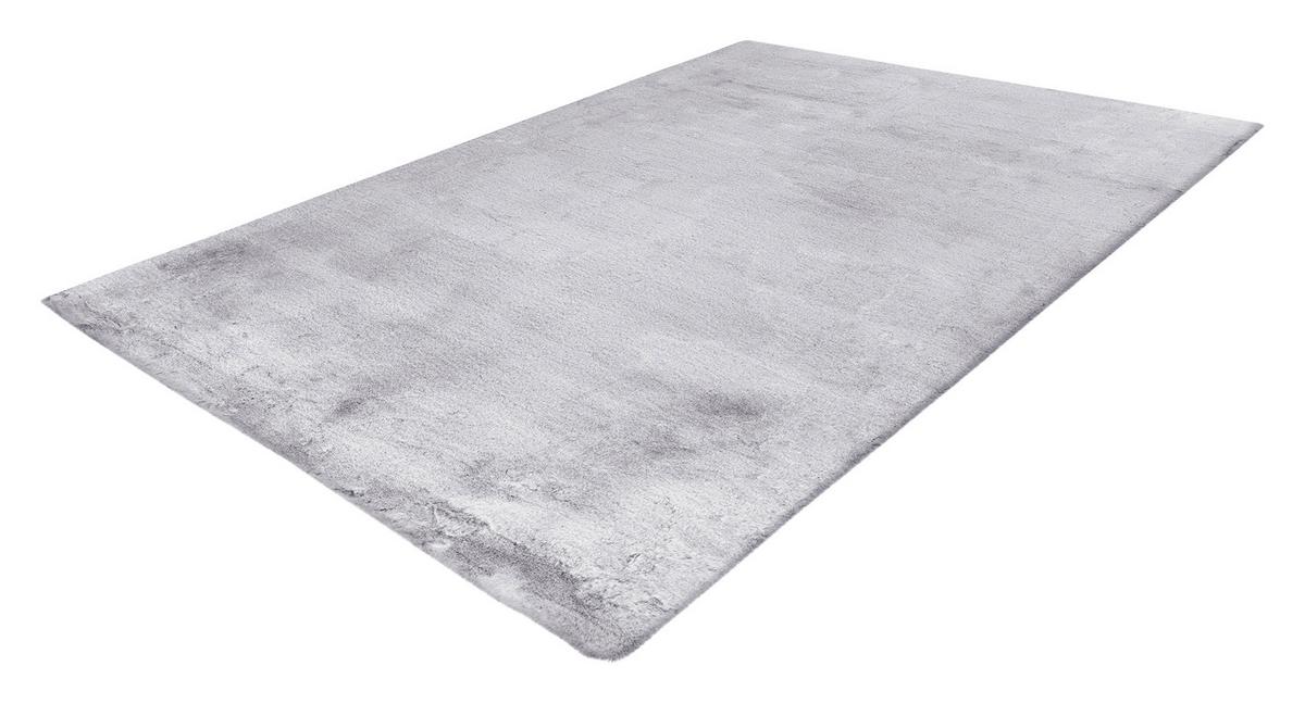 Hochflorteppich Saika 100 - Anthrazit/Weiß, KONVENTIONELL, Textil (80/150cm)