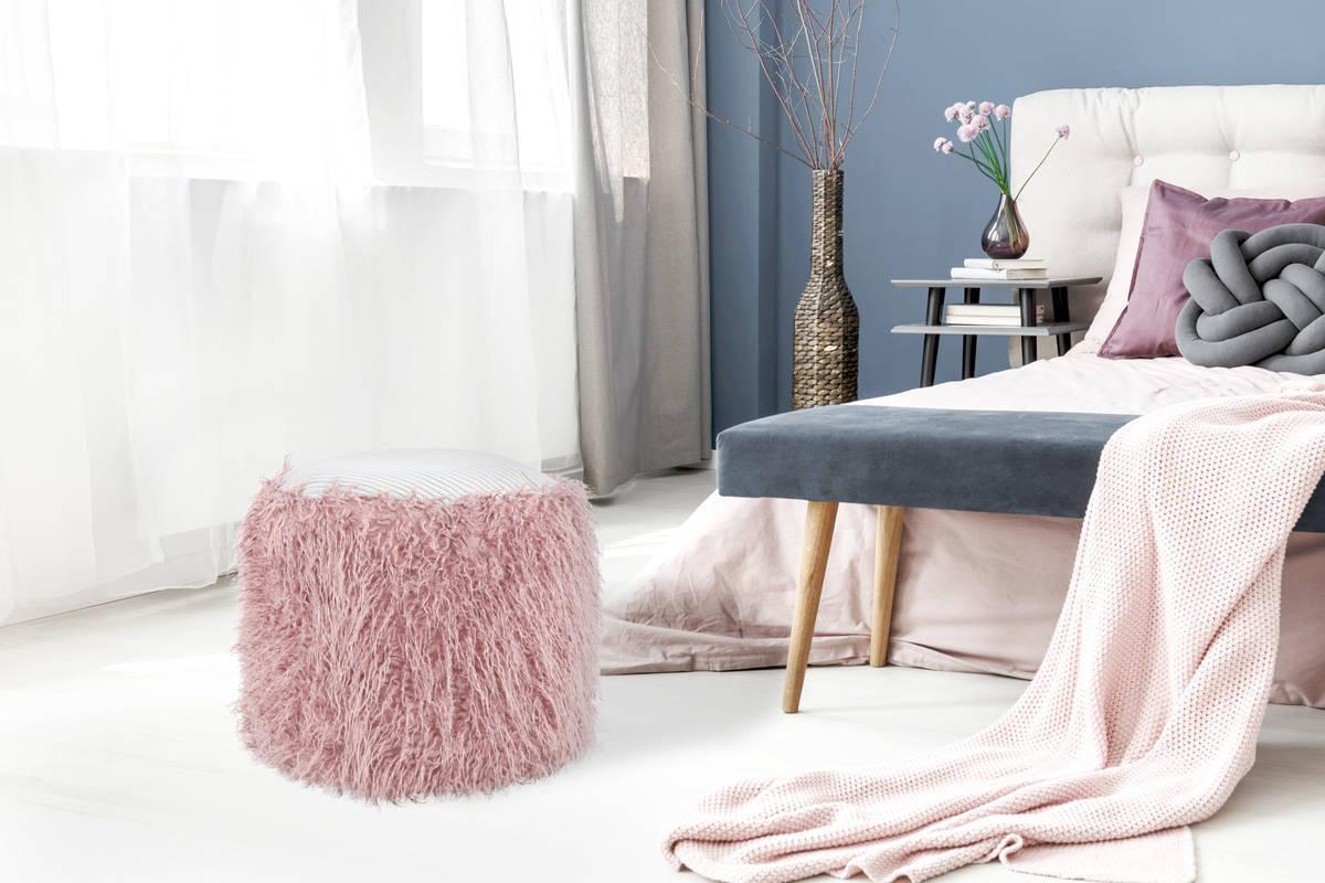 Pouf Kunststoff Rosa Dxh: 45x38 Cm - Rosa, Basics, Kunststoff (45/38/45cm) - Kayoom