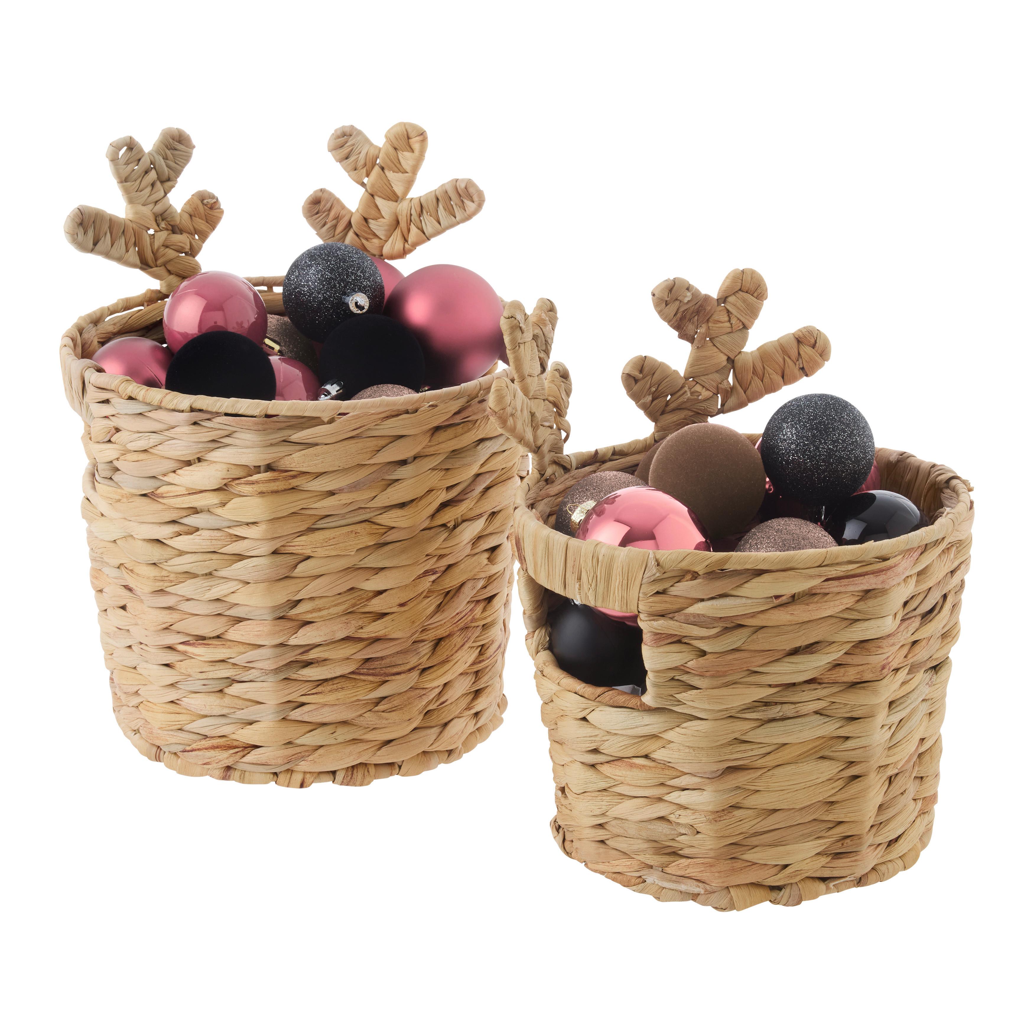 Koš REINDEER -PAZ- - ecru, kov/přírodní materiály (23/29cm) - Mömax