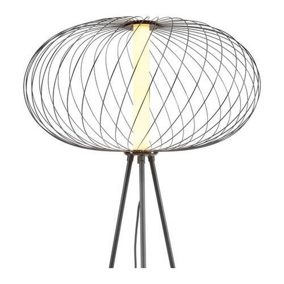LED-Stojaca lampa AMOS čierna - čierna, Modern, kov (50/150cm) - Bessagi Home