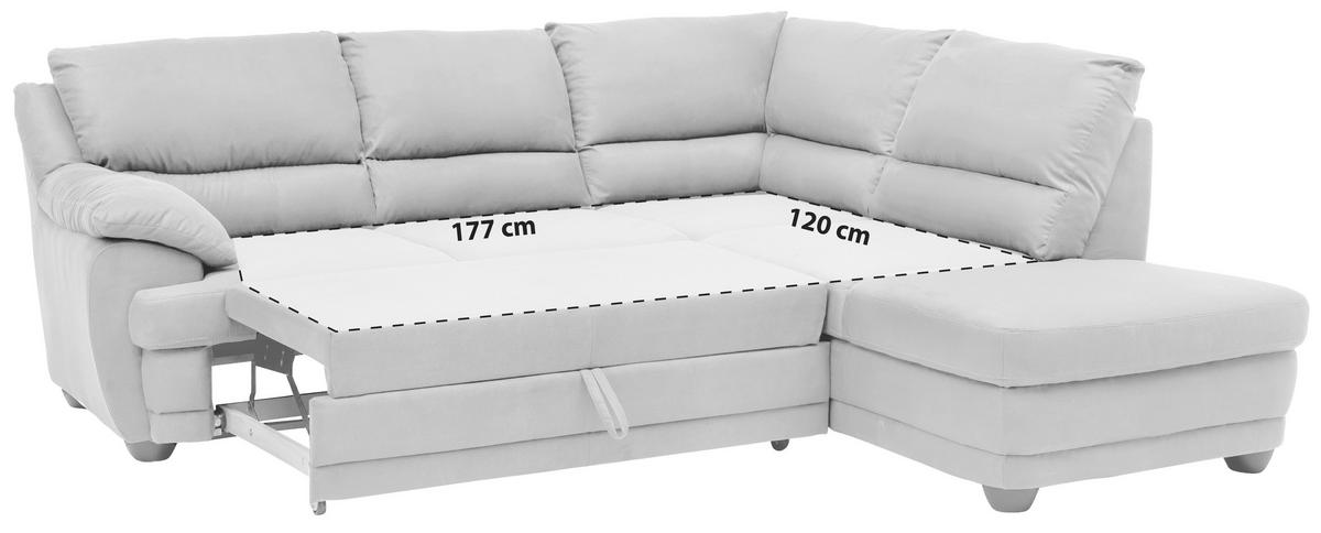 Ecksofa Mit Schlaffunktion Nebolo Braun - Schwarz/Braun, Design, Textil (245/225cm) - Livetastic