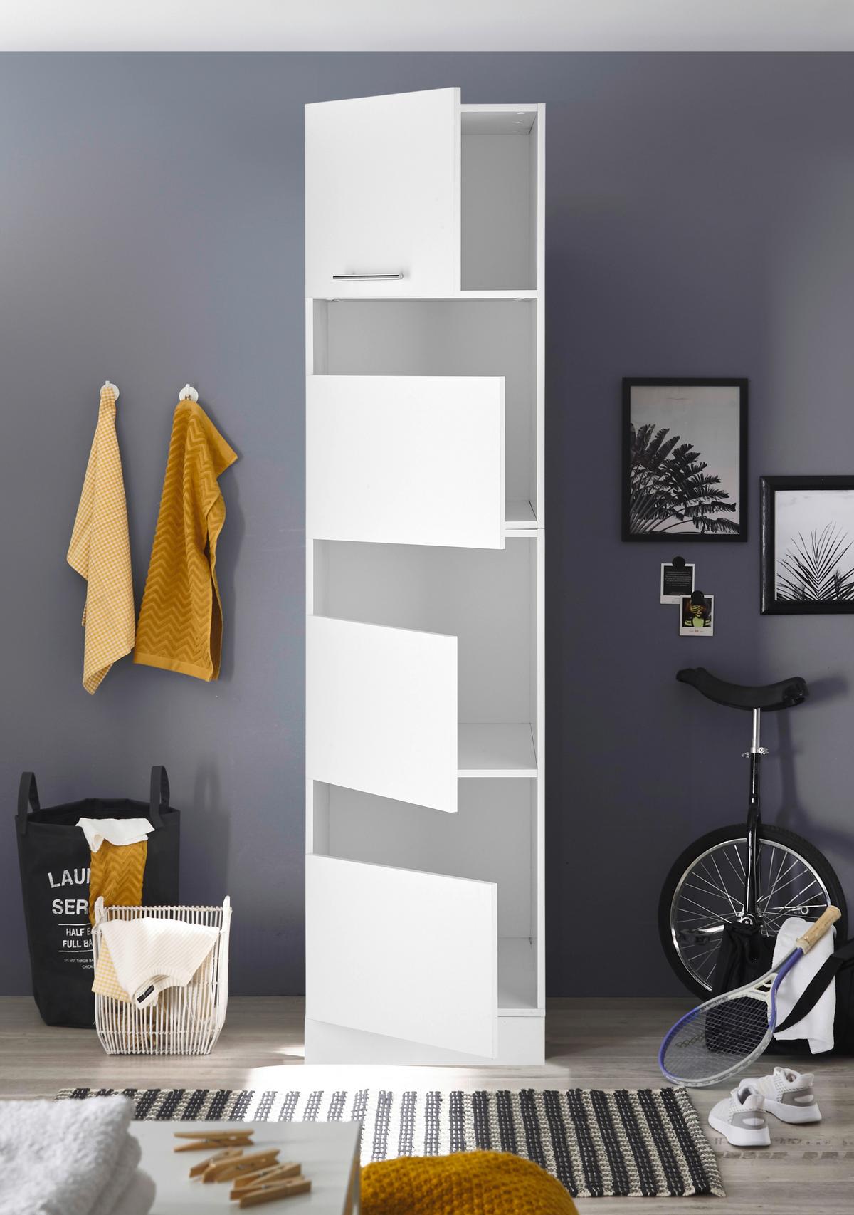 Wäscheschrank Clara - Weiß, KONVENTIONELL, Holzwerkstoff (50/200/67,6cm) - Respekta