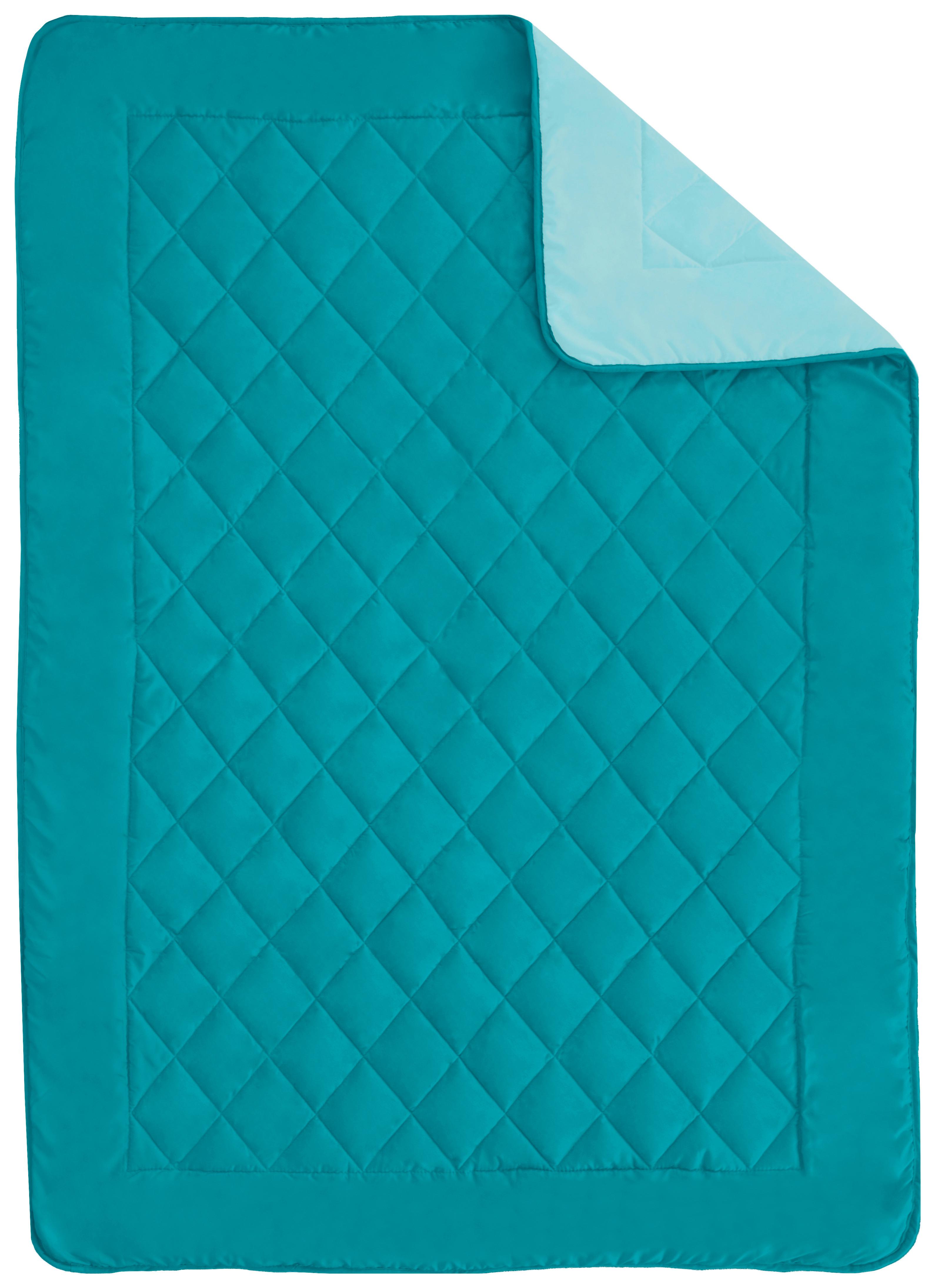 Steppdecke Annika Leicht 140x200 cm - Petrol/Mintgrün, MODERN, Textil (140/200cm) - Luca Bessoni