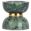Kerzenhalter Sorin Grün/Goldfarben 12,75x14 cm - Goldfarben/Grün, Trend, Stein/Metall (12.75/14/14cm) - Kayoom