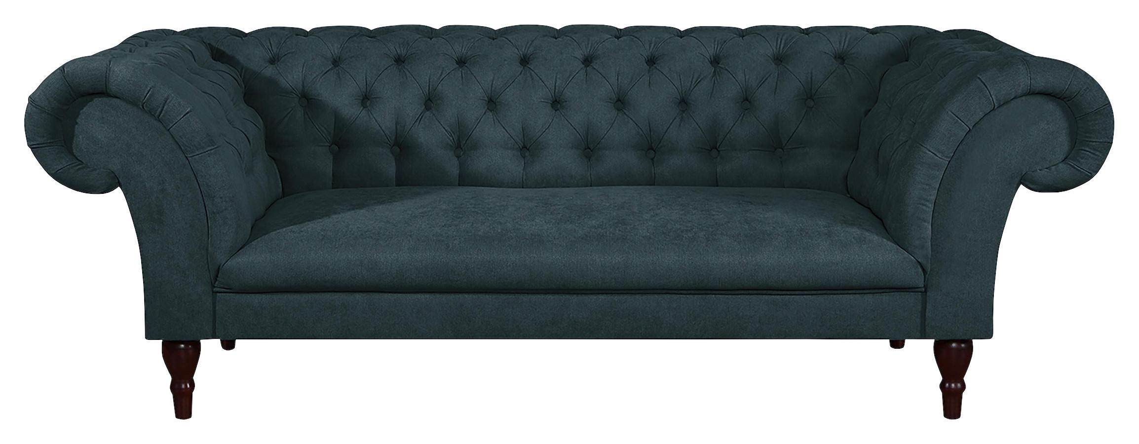 3-Sitzer-Sofa Preston Dunkelgrau B: 232 cm - Dunkelgrau/Braun, Design, Textil (232/79/97cm) - Livetastic