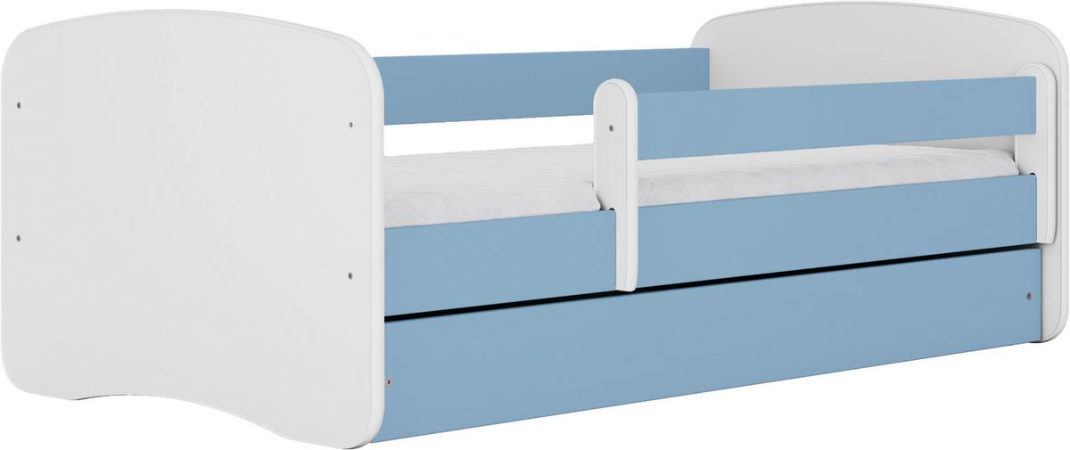 Kinder-/Juniorbett Babydreams Inkl. Matratze 80x160 - Blau/Birkefarben, MODERN, Holz/Holzwerkstoff (80/160cm) - MID.YOU