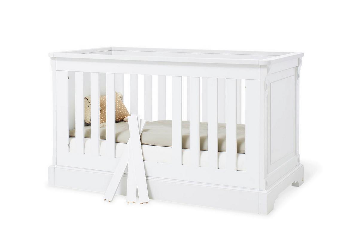 BABYZIMMER Weiß, Holzwerkstoff - Weiß, Trend, Holzwerkstoff (151/81/88cm) - Pinolino