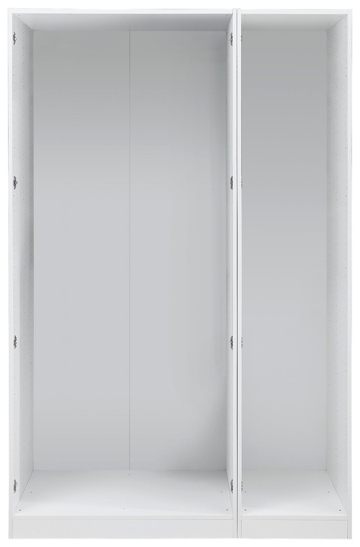 Drehtürenschrank M. Soft-close 136,7 Cm Unit Weiß - Weiß, MODERN, Holzwerkstoff (136,7/210/58,3cm) - Ondega