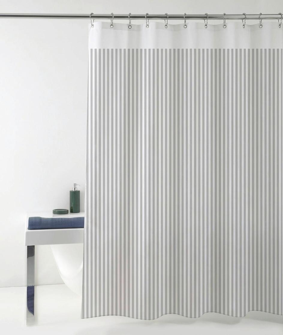 SPRCHOVÝ ZÁVĚS D1039-098409003 - šedá/bílá, Basics, plast (180/200cm) - Grund