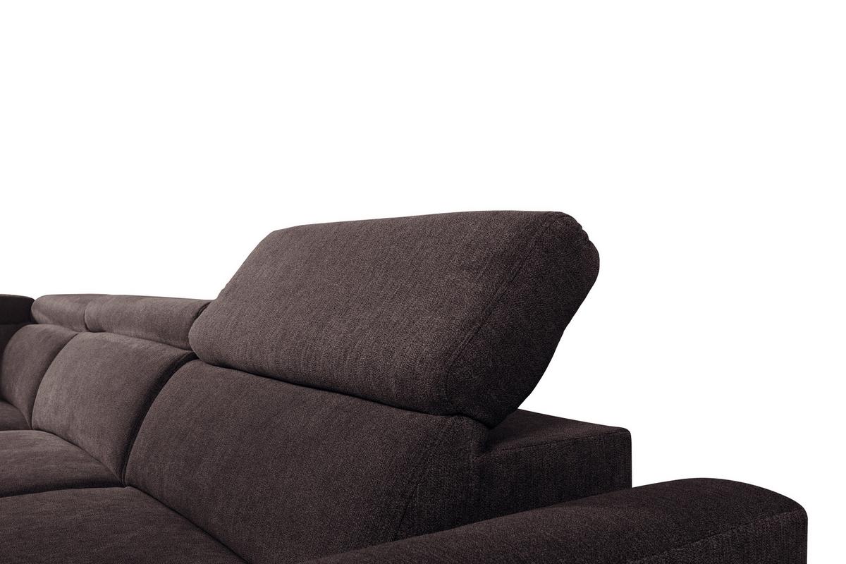 Ecksofa Lapis Dunkelbraun S: 217/255 Cm - Dunkelbraun/Schwarz, KONVENTIONELL, Textil (217/255cm) - MID.YOU