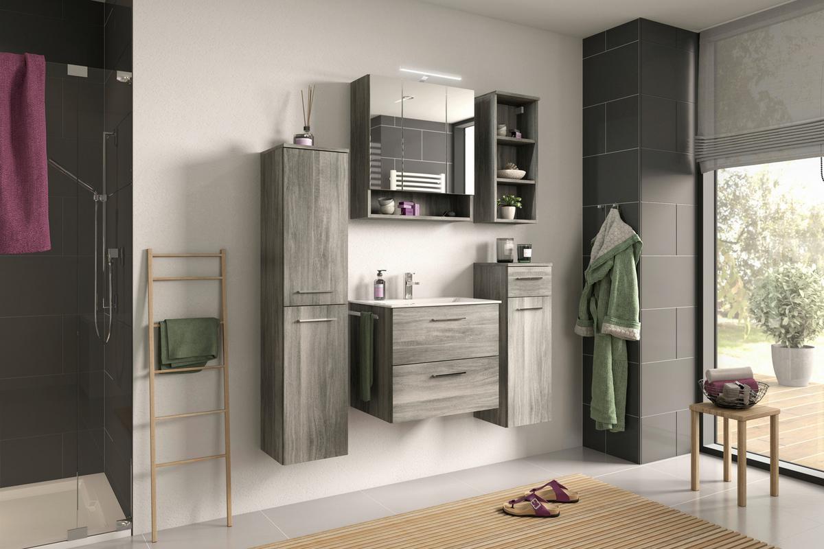 Midischrank York - Grau, MODERN, Holzwerkstoff (30/136/31cm) - MID.YOU
