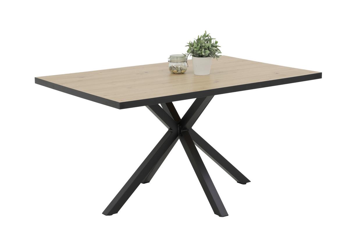 Tischgruppe Inn G - Anthrazit/Eiche Artisan, MODERN, Holzwerkstoff/Textil (140/76/90cm) - MID.YOU