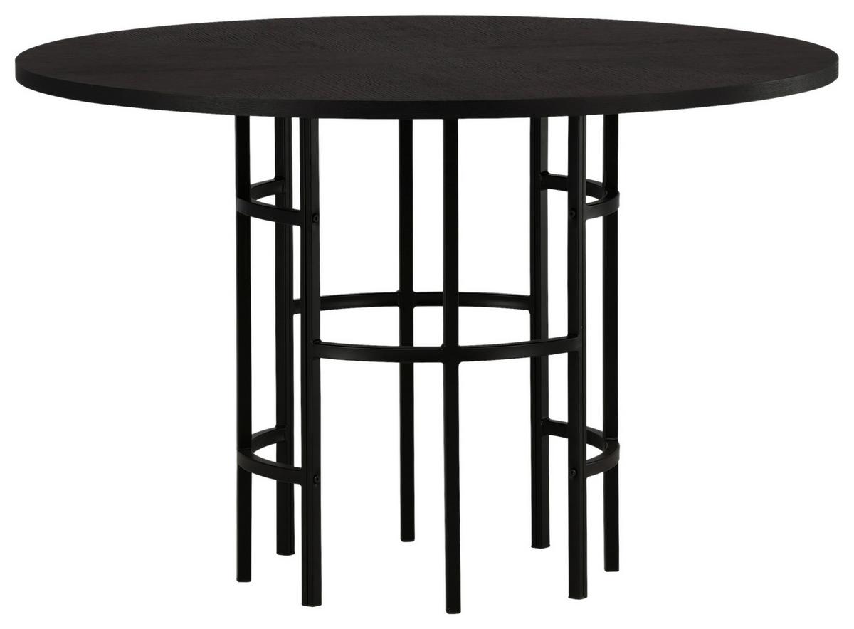 Esstisch Copenhagen - Schwarz, Design, Holzwerkstoff/Metall (115/115/74cm) - Livetastic