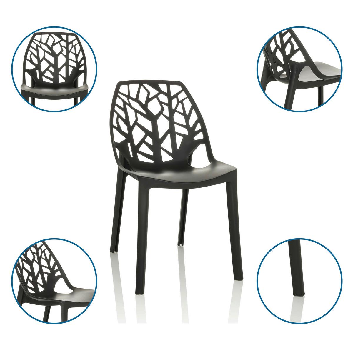 Stuhl Artifo Tri - Schwarz, Basics, Kunststoff (47/80/56cm) - MID.YOU