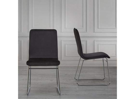 Stolička Vinzenz - čierna/chrómová, Moderný, kov/textil (46/89/53cm) - Mömax modern living Stolička Vinzenz - čierna/chrómová, Moderný, kov/textil (46/89/53cm) - Mömax modern living