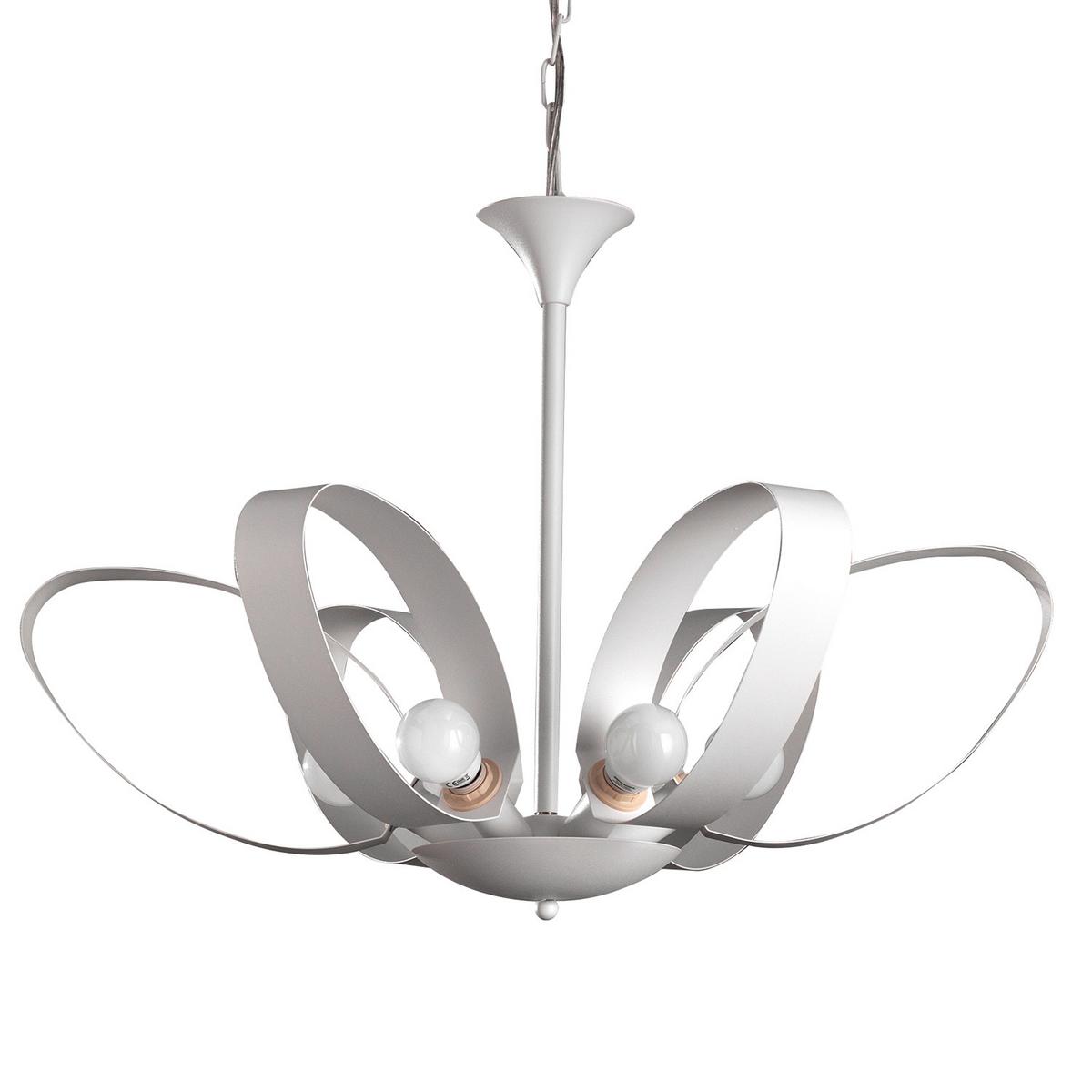 Kronleuchter 4735/6 - Weiß, Design, Metall (65/110cm)