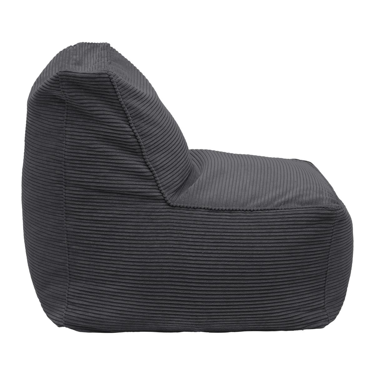 Sedací vak CAROLINE, antracit.menčester, max. 90 kg - antracitová, Modern, textil (75/84/88cm) - Mömax