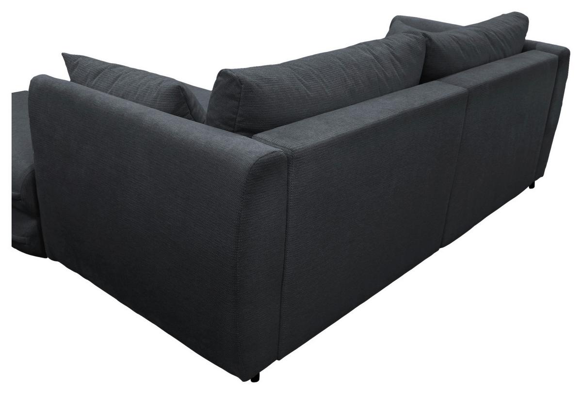 Ecksofa Vivaldi Schwarz S: 240x201 cm - Schwarz, Design, Textil (240/201cm) - MID.YOU