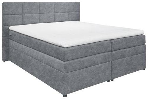 Boxspringbett Mit Topper & Bettkasten 180x200 Tacoma 3 - Anthrazit, KONVENTIONELL, Kunststoff/Textil (180/200cm) - MID.YOU