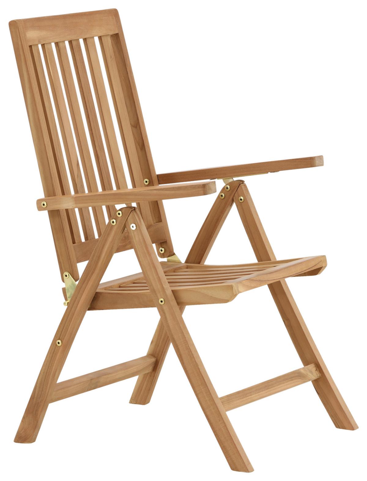 Klappstuhl Kenya - Teakfarben, KONVENTIONELL, Holz (62/105/73cm) - Gardenson