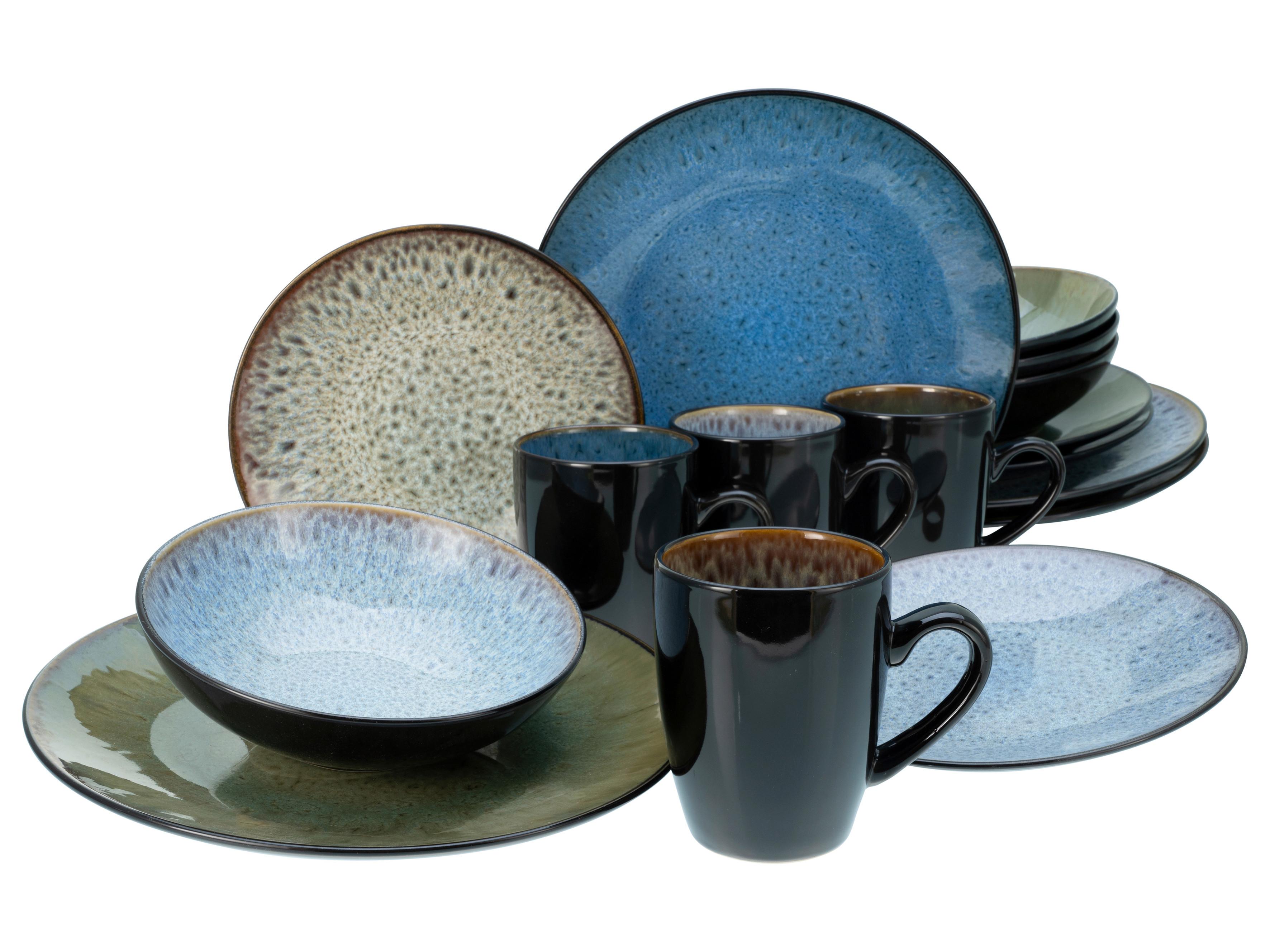 Kombiservice Bali Keramik 4 Personen Geschirr Set - Multicolor, LIFESTYLE, Keramik - Creatable