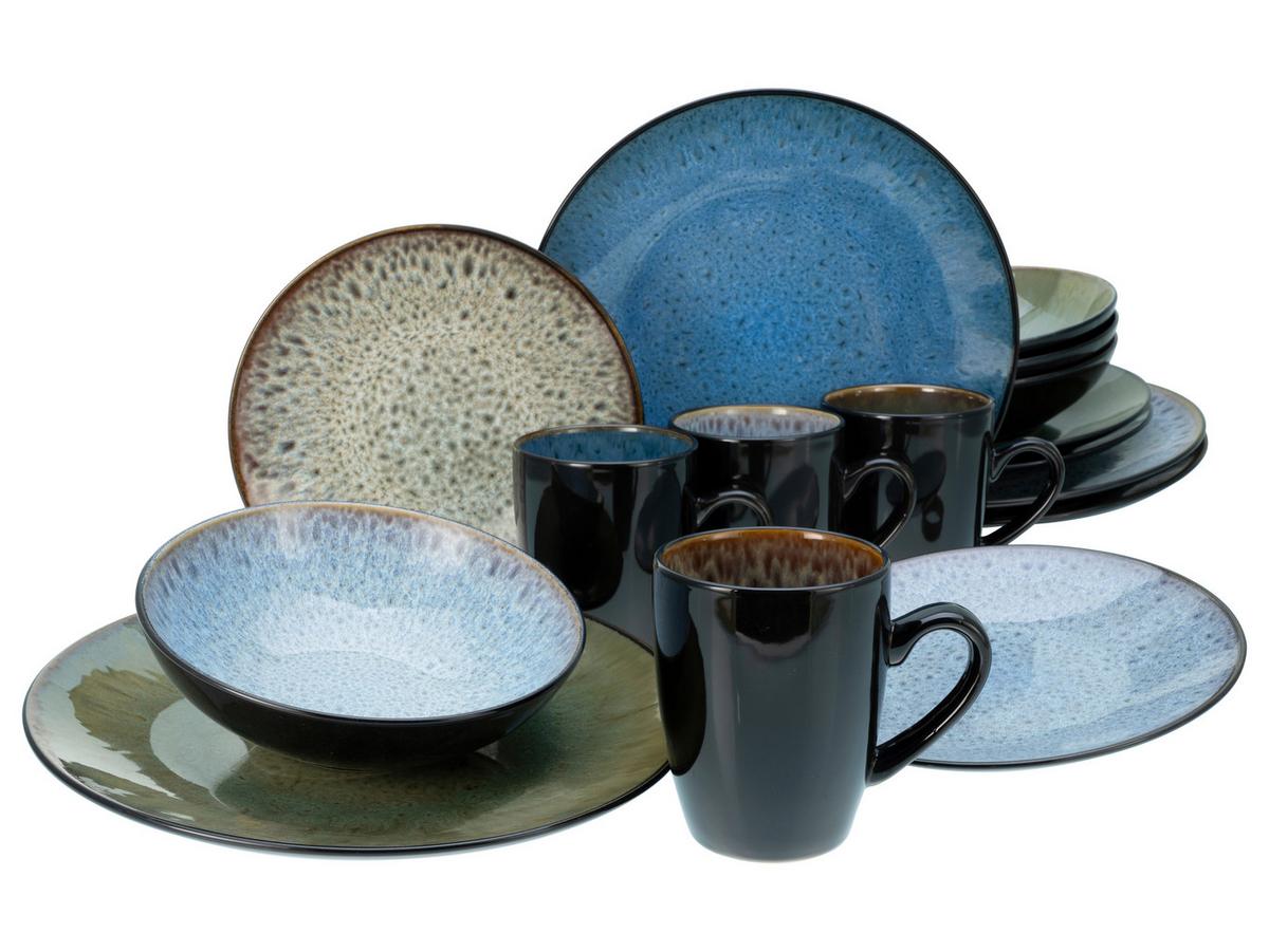 Kombiservice Bali Keramik 4 Personen Geschirr Set - Multicolor, LIFESTYLE, Keramik - Creatable