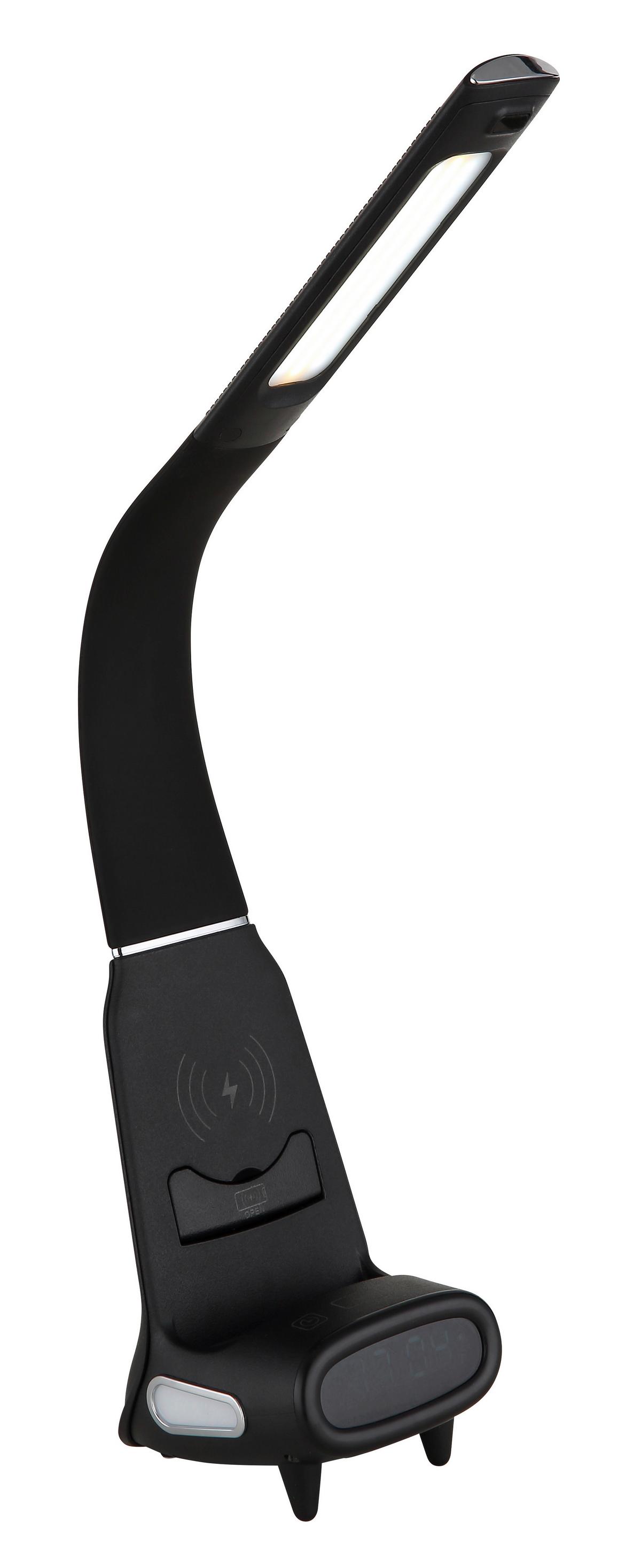 Led-tischleuchte Touchdimmer - Chromfarben/Schwarz, Design, Kunststoff (25/10/50cm) - Globo