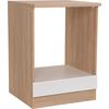 Herdumbauschrank Merle Weiß, Eiche Dekor B:60cm - Eichefarben/Weiß, Basics, Holzwerkstoff (60/84,8/60cm) - Respekta