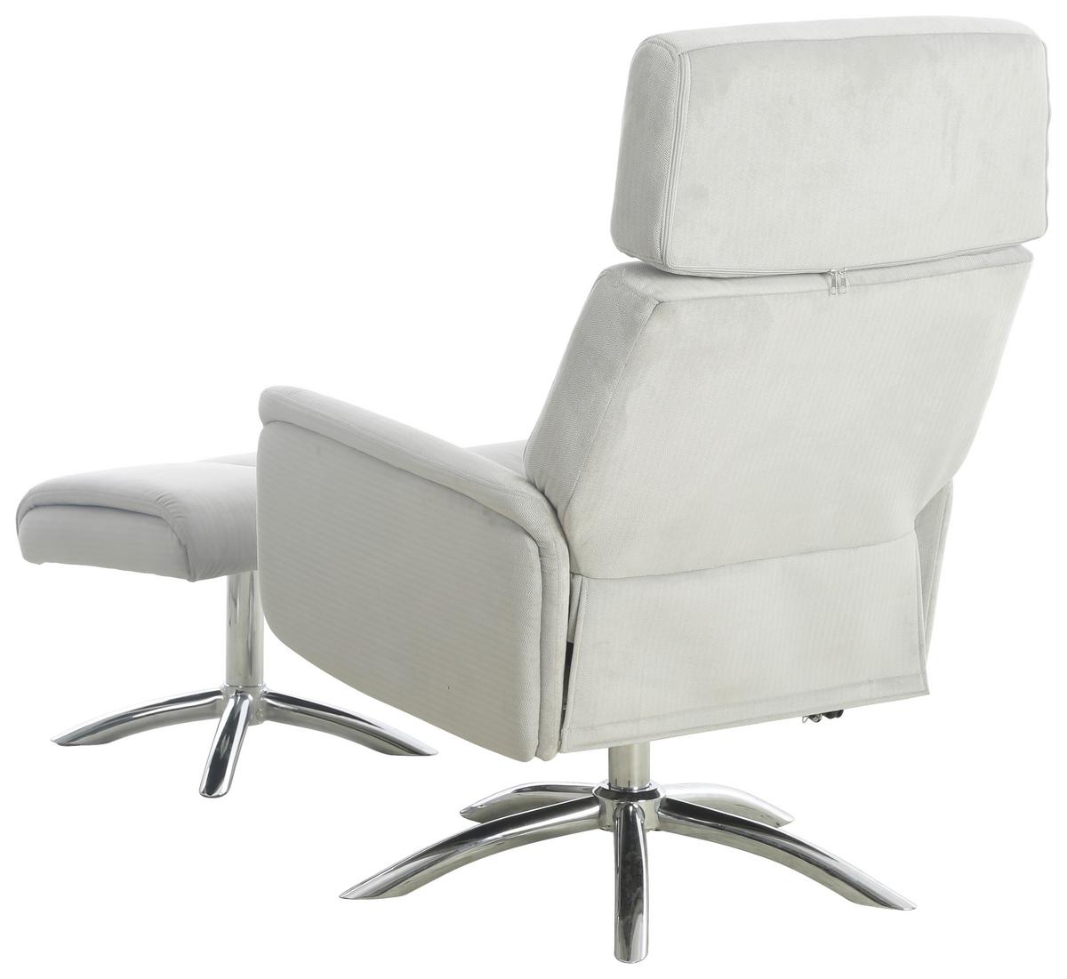 Relaxsesselset Betty - Chromfarben/Grau, MODERN, Textil (72/103.5/88cm) - P & B
