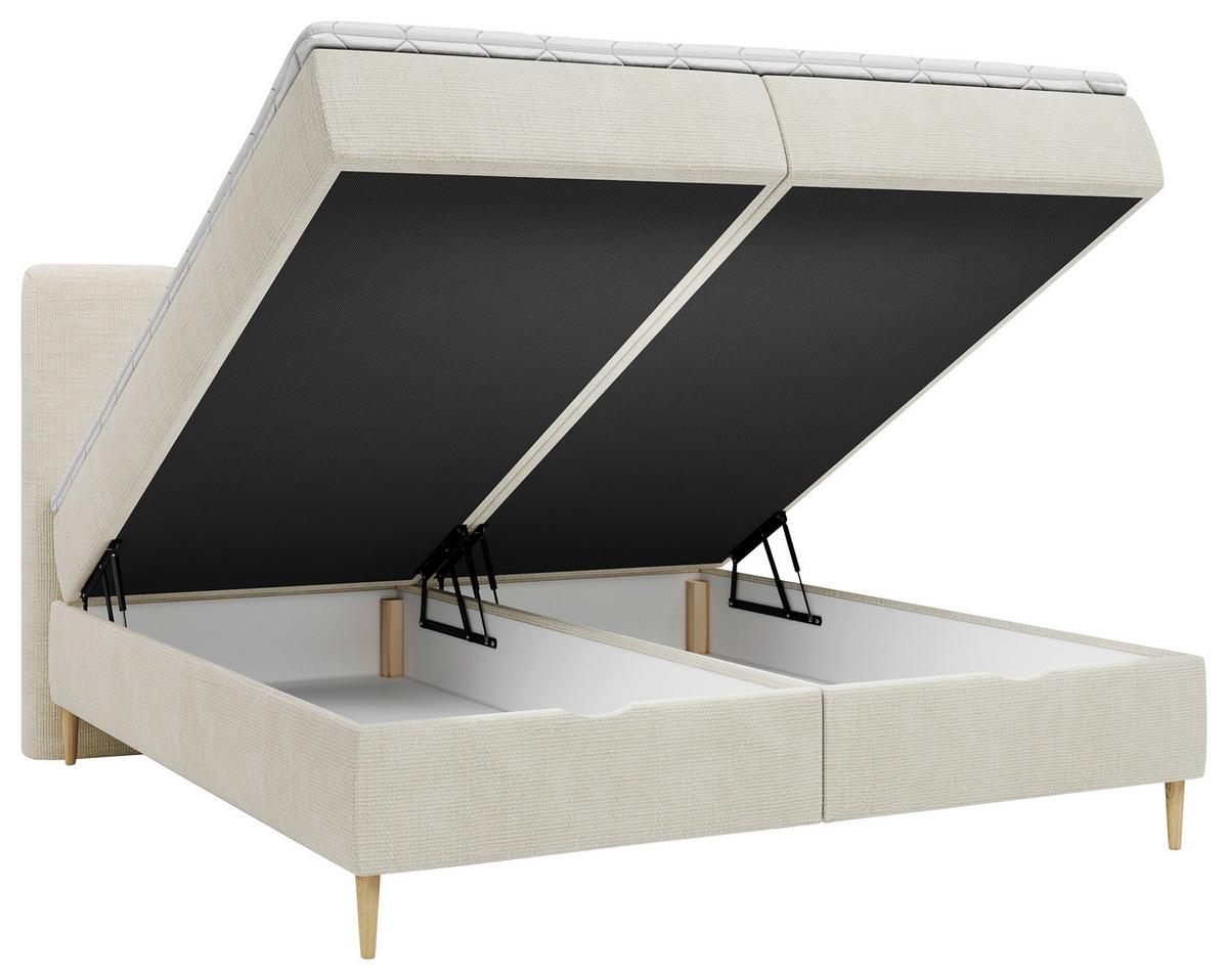 Boxbett Bari Beige, Lf: ca. 180x200cm - Beige/Buchefarben, MODERN, Holz/Holzwerkstoff (180/200cm) - MID.YOU