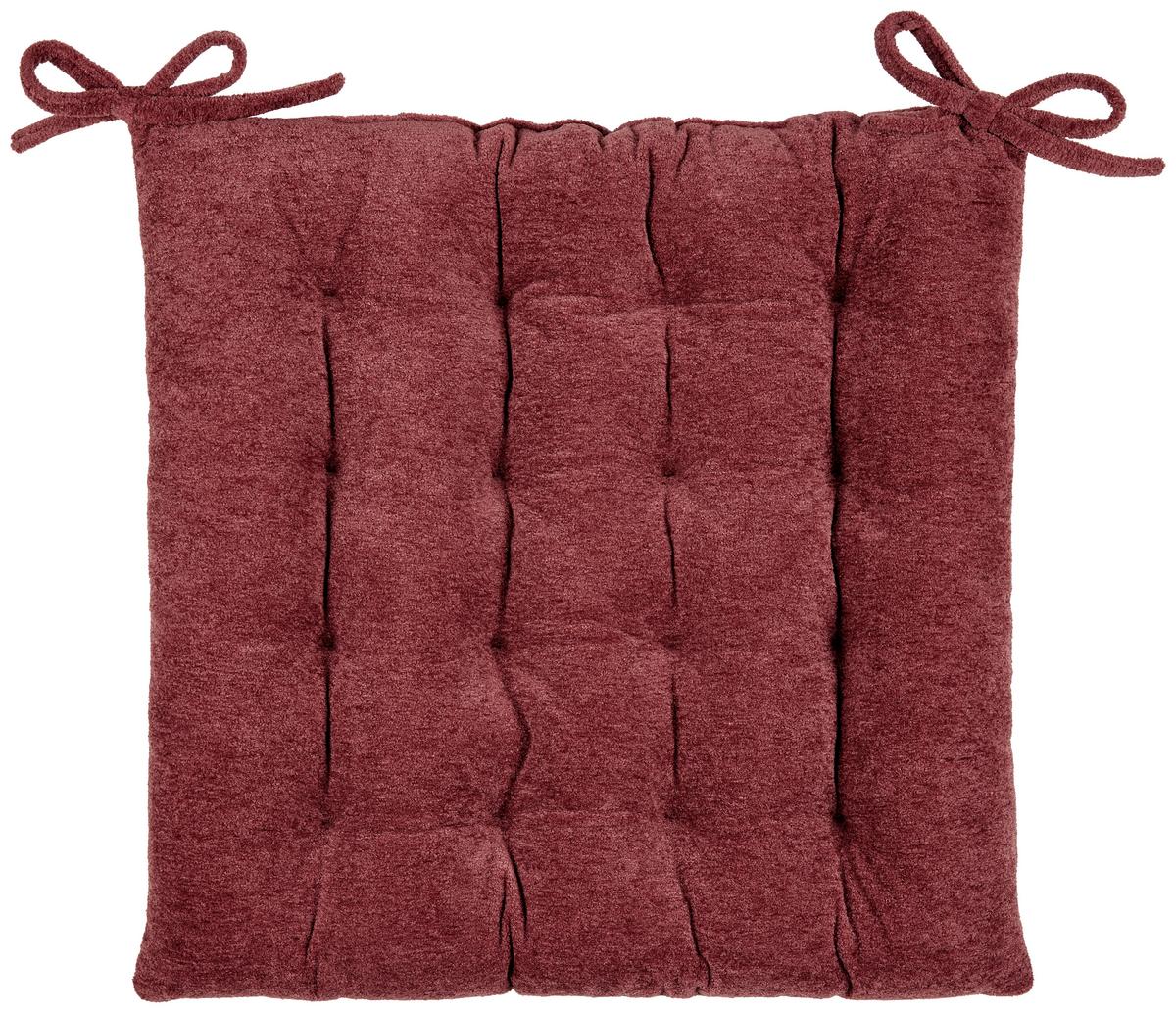 Ülőpárna Anika Kb. 40/40cm - borvörös, Romantik / Landhaus, textil (40/40/4cm) - James Wood