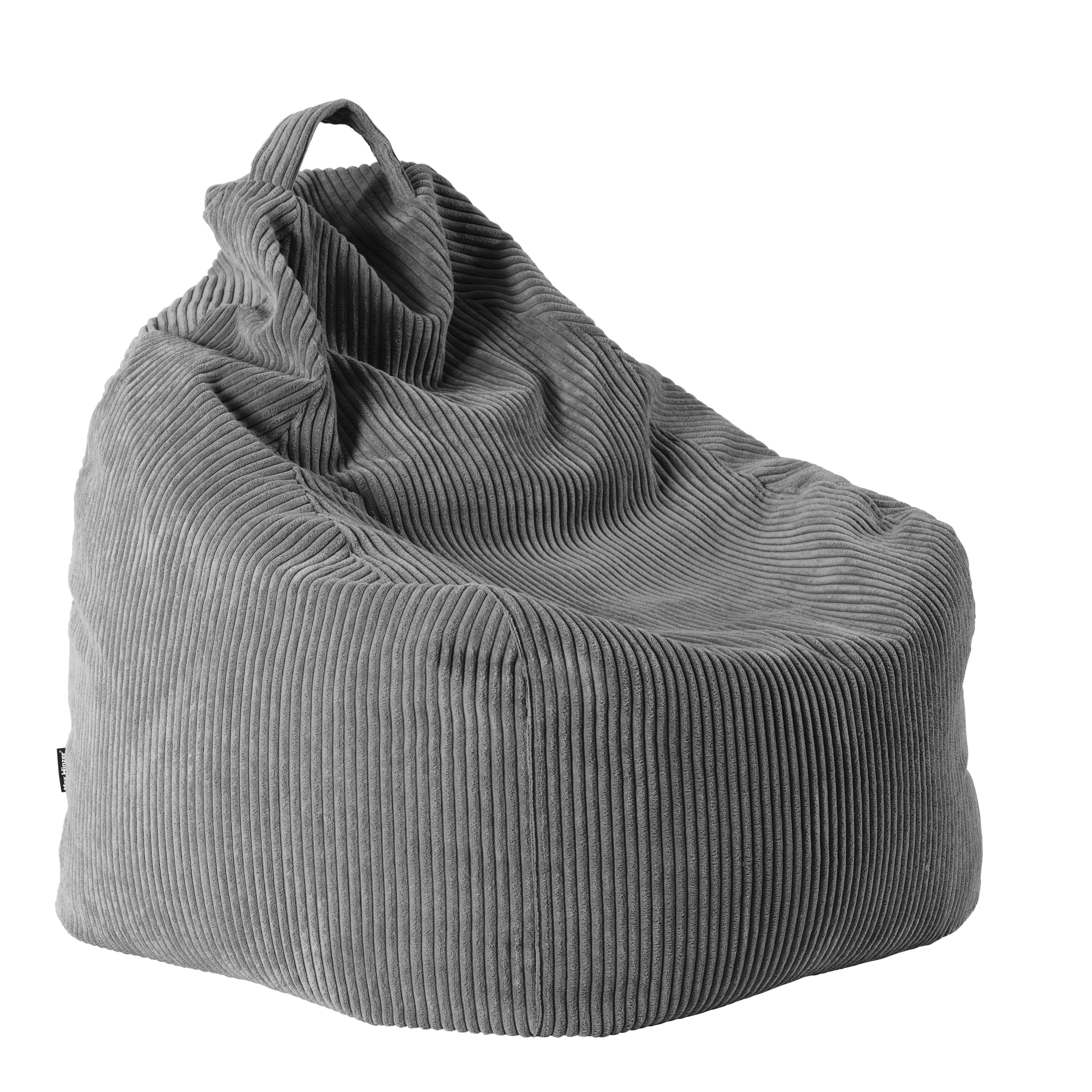 Sitzsack Anthrazit B: 80cm - Anthrazit, Trend, Textil (80/85/80cm) - Livetastic