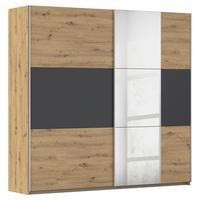 Tolóajtós Szekrény Foster 218/210 Cm - Artisan tölgy/szürke, Konventionell, faalapú anyag (218/210/59cm)