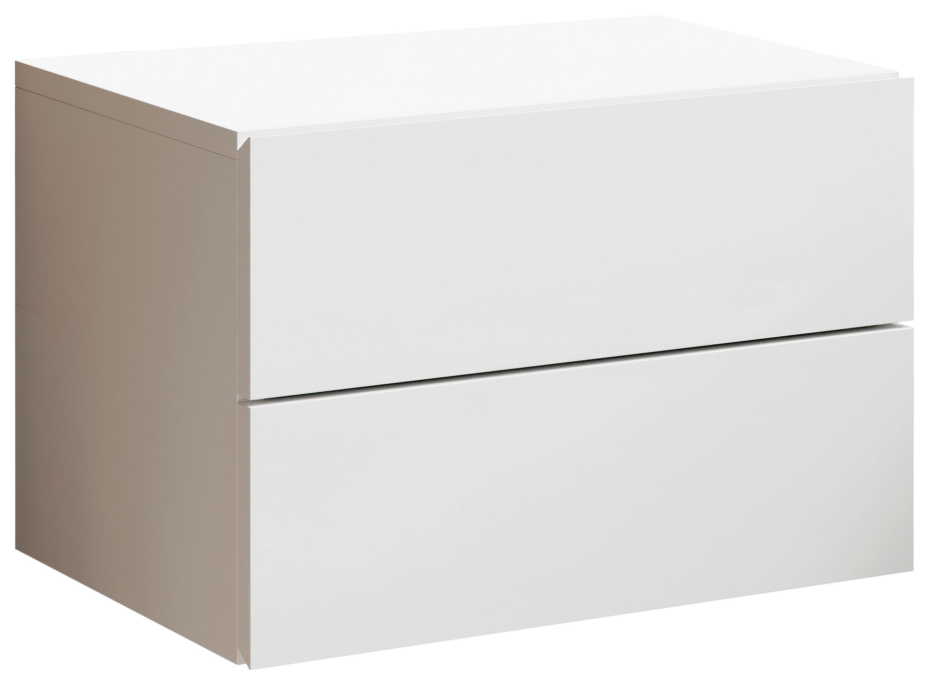 Nachtkästchen Cabo Weiß - Weiß, MODERN, Holzwerkstoff (42/28/30cm) - Livetastic