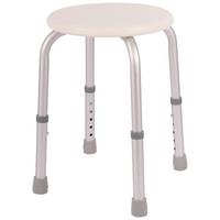 Duschhocker Rudi 2 - Alufarben/Weiß, MODERN, Kunststoff/Metall (32/36-51/32cm)