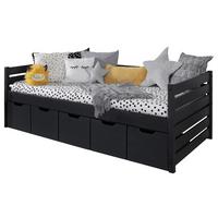 Stauraumbett Naomi - Grau, MODERN, Holz (90/200cm) - MID.YOU