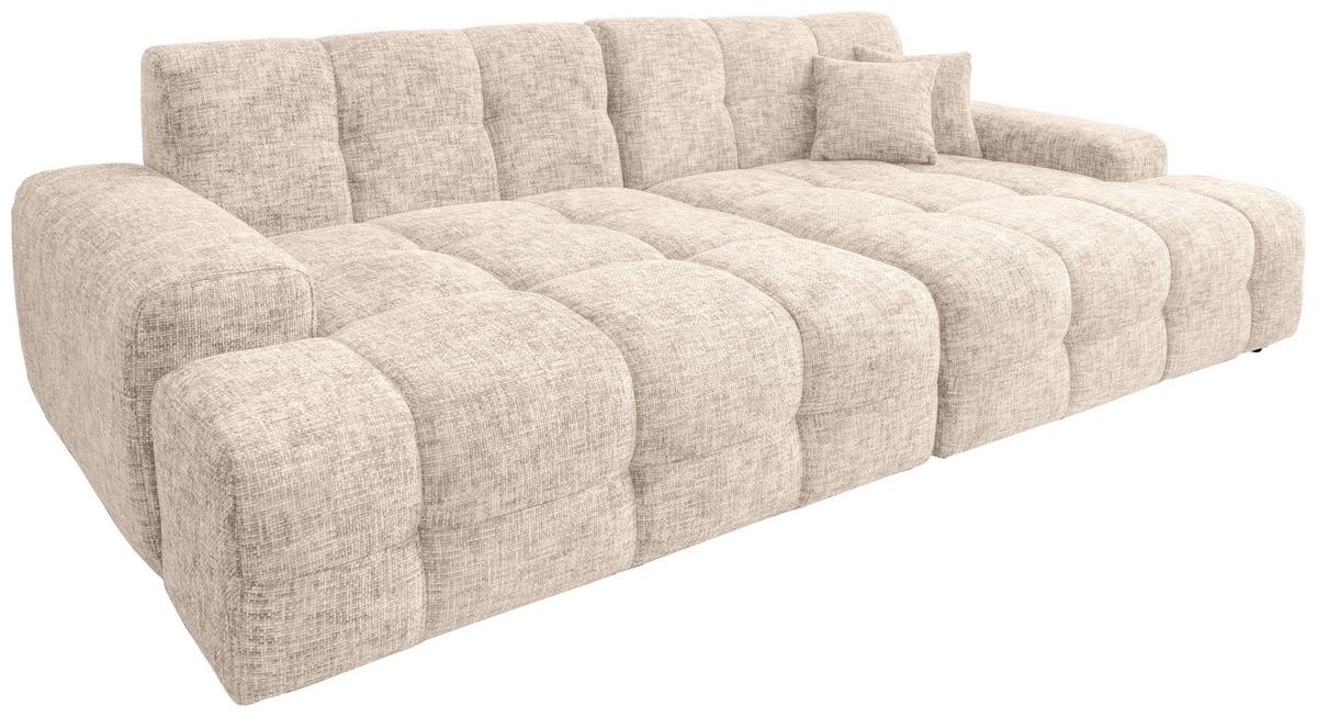 Bigsofa Bosco, Creme B: 304 cm - Creme/Schwarz, MODERN, Textil (304/87/155cm) - Livetastic